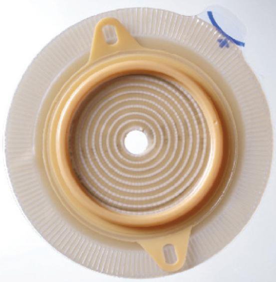 Assura Colostomy Barrier With 1 3/8 Inch Stoma Opening-"Ostomy Barrier Assura Precut, Extended Wear Silicone Based Adhesive 50 mm Flange Red Code System Synthetic Resin 1-3/8 Inch Opening"