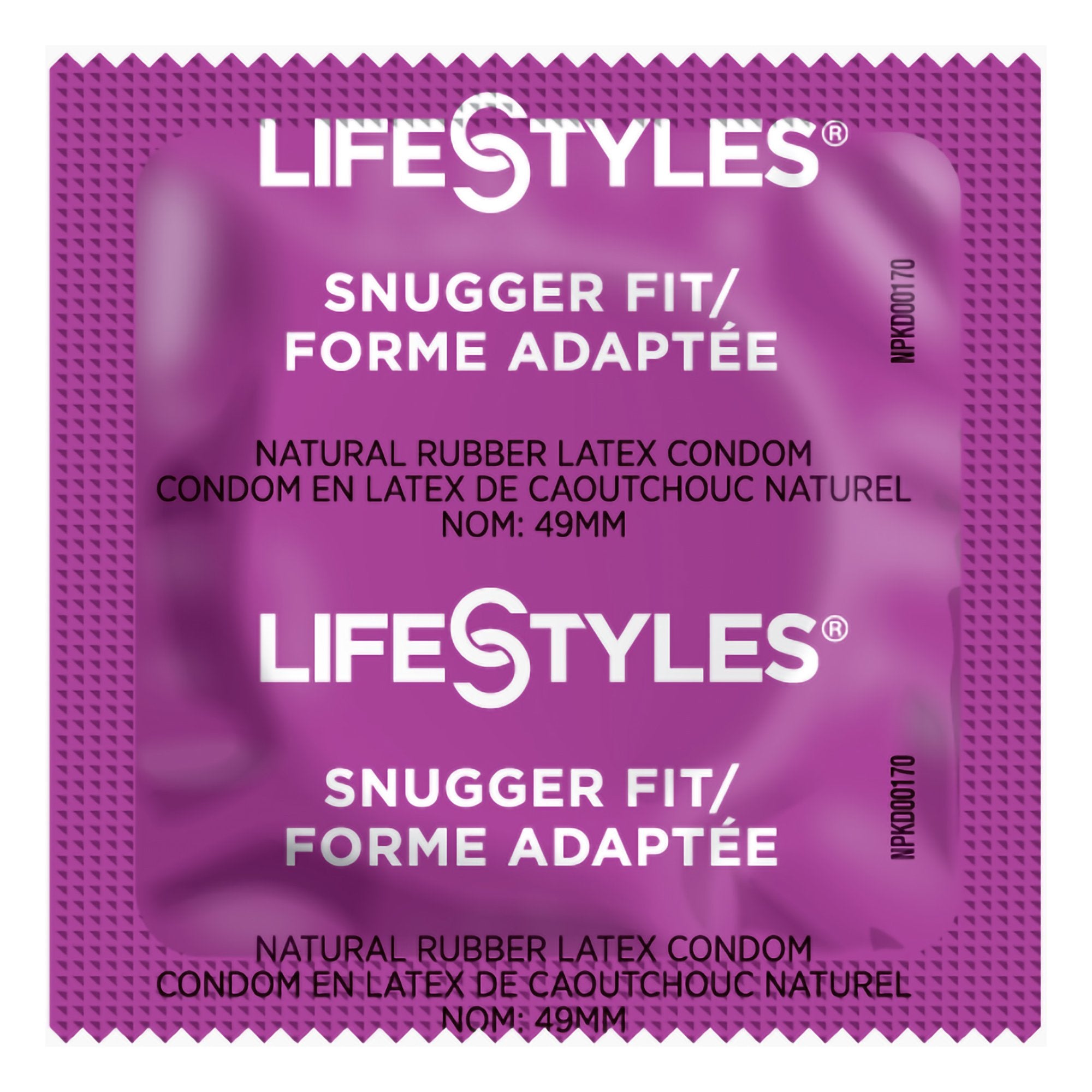 Lifestyles Snugger Fit Lubricated Latex Condom-"Condom Lifestyles Snugger Fit Lubricated One Size Fits Most 1,008 per Case"