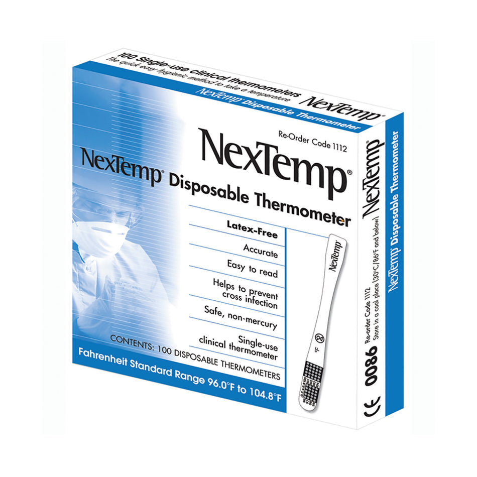 NexTemp Oral / Axillary-Single Patient Skin Thermometer NexTemp 96 to 104 F Color Dots Display