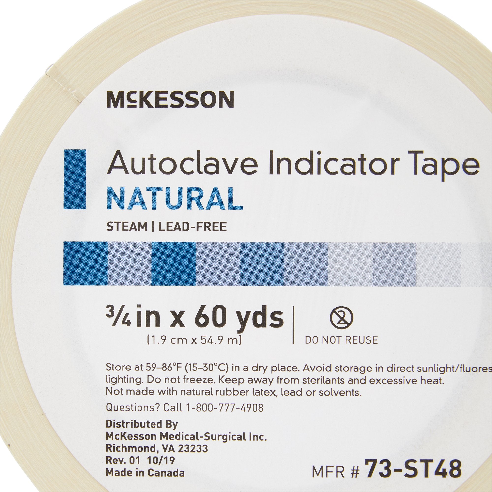 McKesson Steam Indicator Tape, Inch x 60 Yard-Steam Indicator Tape McKesson 3/4 Inch X 60 Yard Steam