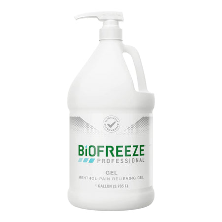 Biofreeze Professional Pain Relieving Gel, 1 Gallon Pump Bottle-Topical Pain Relief Biofreeze Professional 5% Strength Menthol Topical Gel 1 gal.
