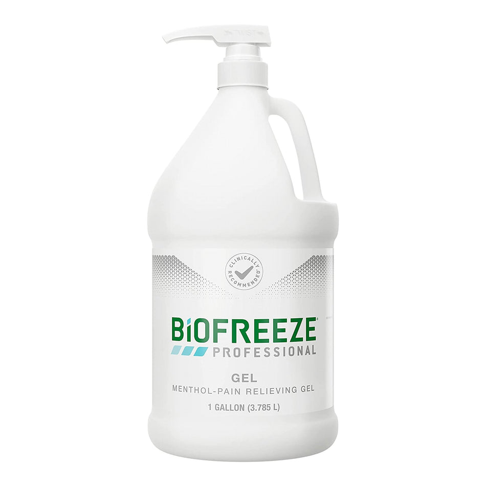 Biofreeze Professional Pain Relieving Gel, 1 Gallon Pump Bottle-Topical Pain Relief Biofreeze Professional 5% Strength Menthol Topical Gel 1 gal.