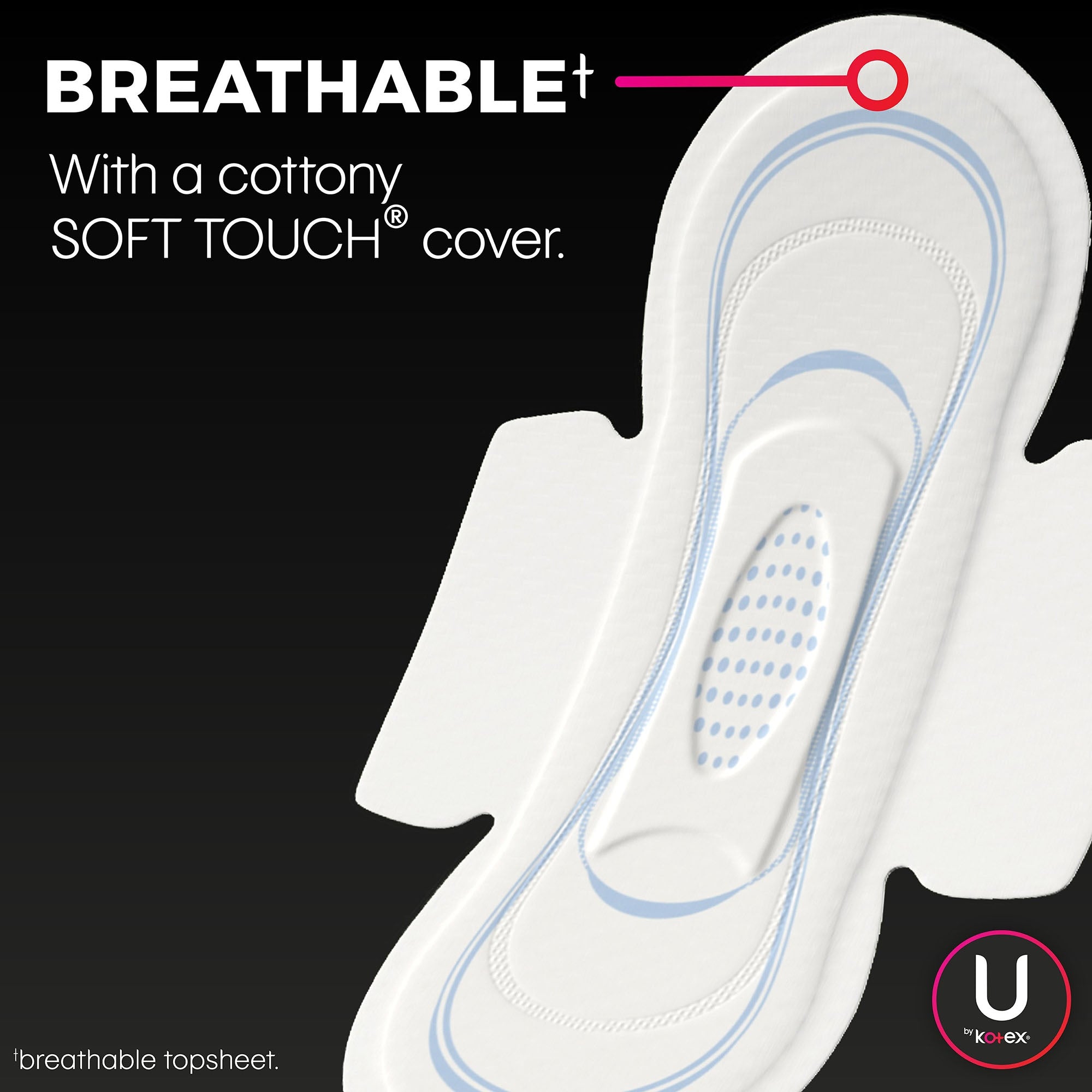 U by Kotex Security Ultra Thin Pads with Wings, Regular Absorbency-Feminine Pad U by Kotex Security Ultra Thin with Wings Regular Absorbency