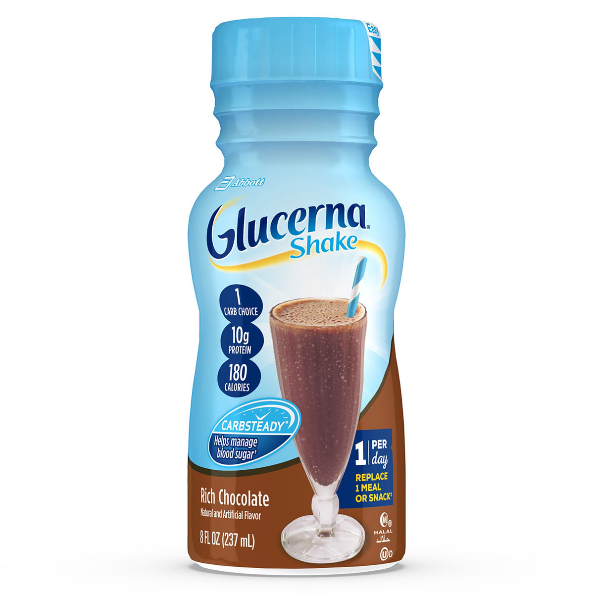 Glucerna® Original Shake, Chocolate Flavor, 8-ounce bottle - Nutritionals and Feeding Supplies>Nutritionals>Oral Supplemen...