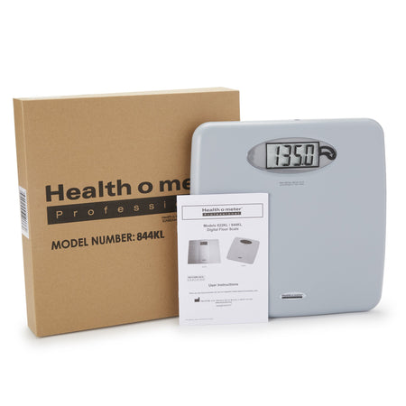 Health O Meter Floor Scale-Floor Scale Health O Meter Digital Display 440 lbs. / 200 kg Capacity White Battery Operated