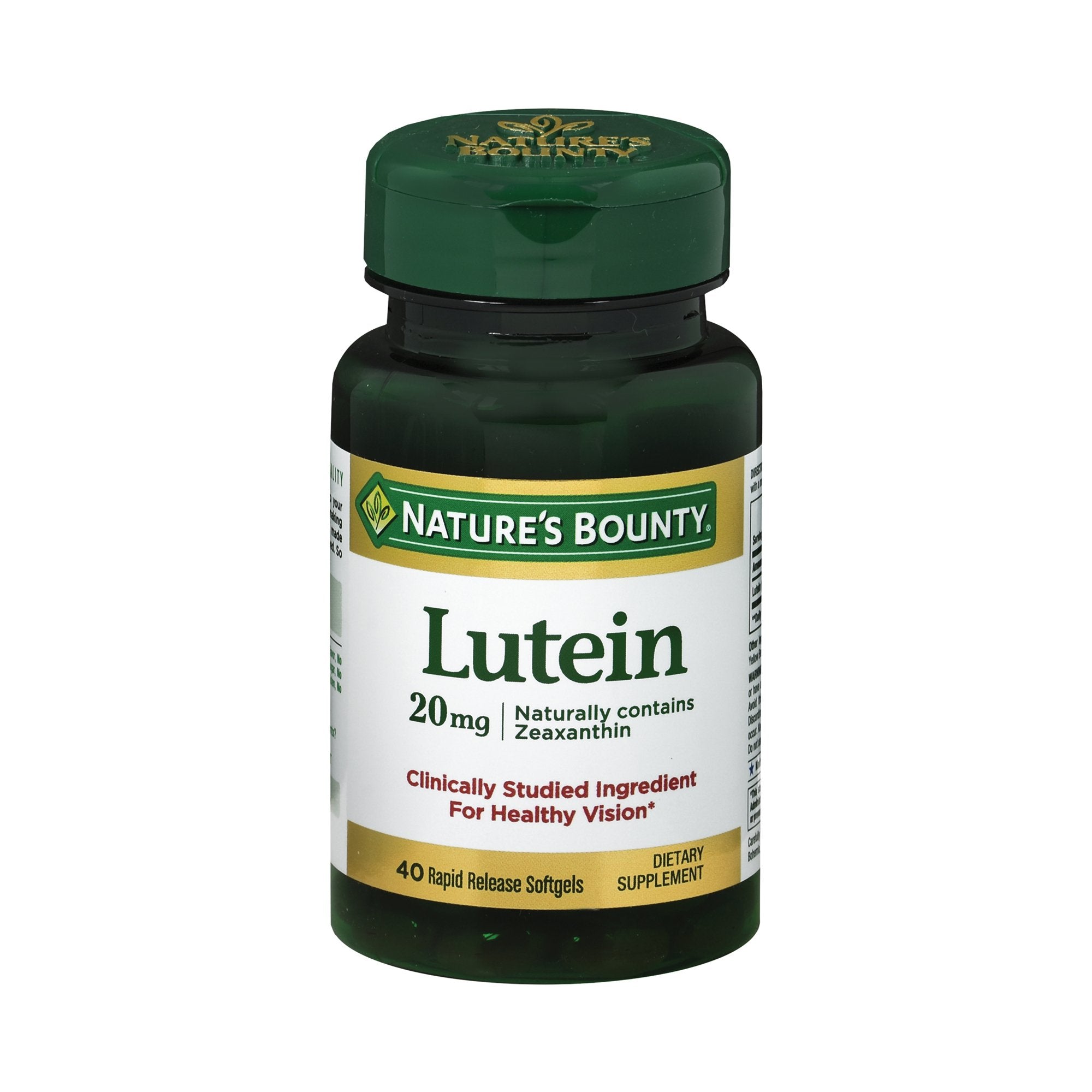 Nature's Bounty Lutein Eye Vitamin Supplement-Eye Vitamin Supplement Nature's Bounty Lutein 20 mg Strength Softgel 40 per Bottle