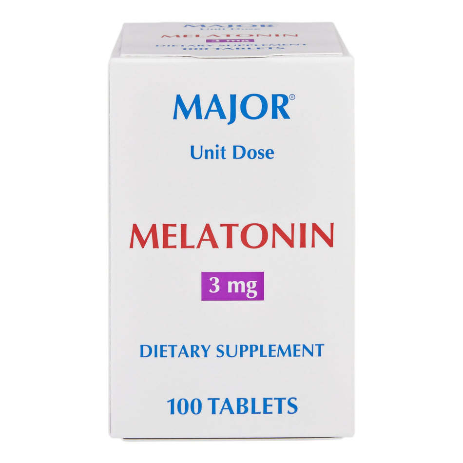 Major� 3-milligram Melatonin, Individually Wrapped Tablets-Natural Sleep Aid Unit Dose Tablet 3 mg Strength