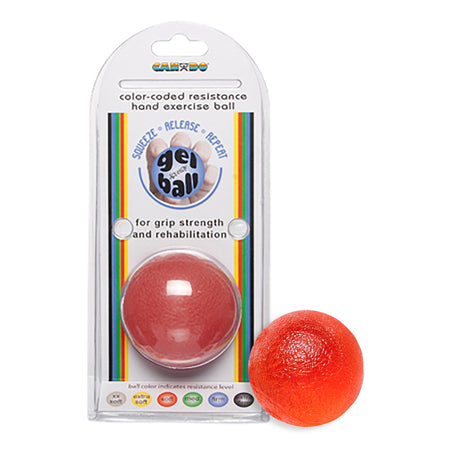 CanDo Standard Circular Gel Squeeze Ball, Red, Light-Squeeze Ball CanDo Red Standard Size Light Resistance