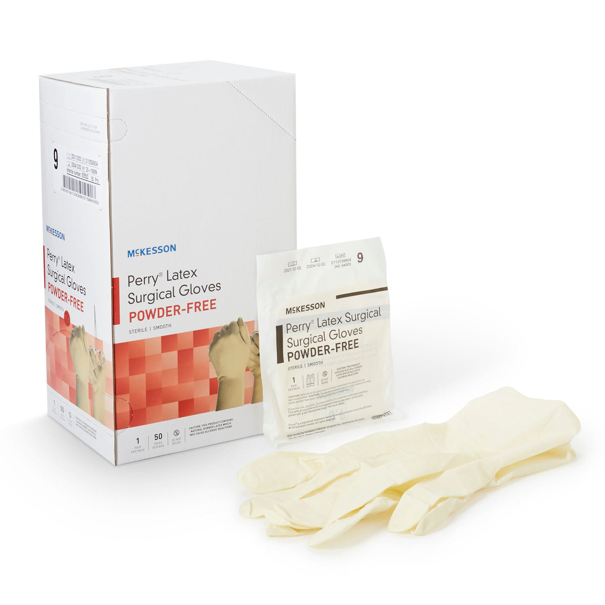 McKesson Perry® Performance Plus Surgical Glove, Size 9, Cream - Gloves>Surgical Gloves - McKesson Brand