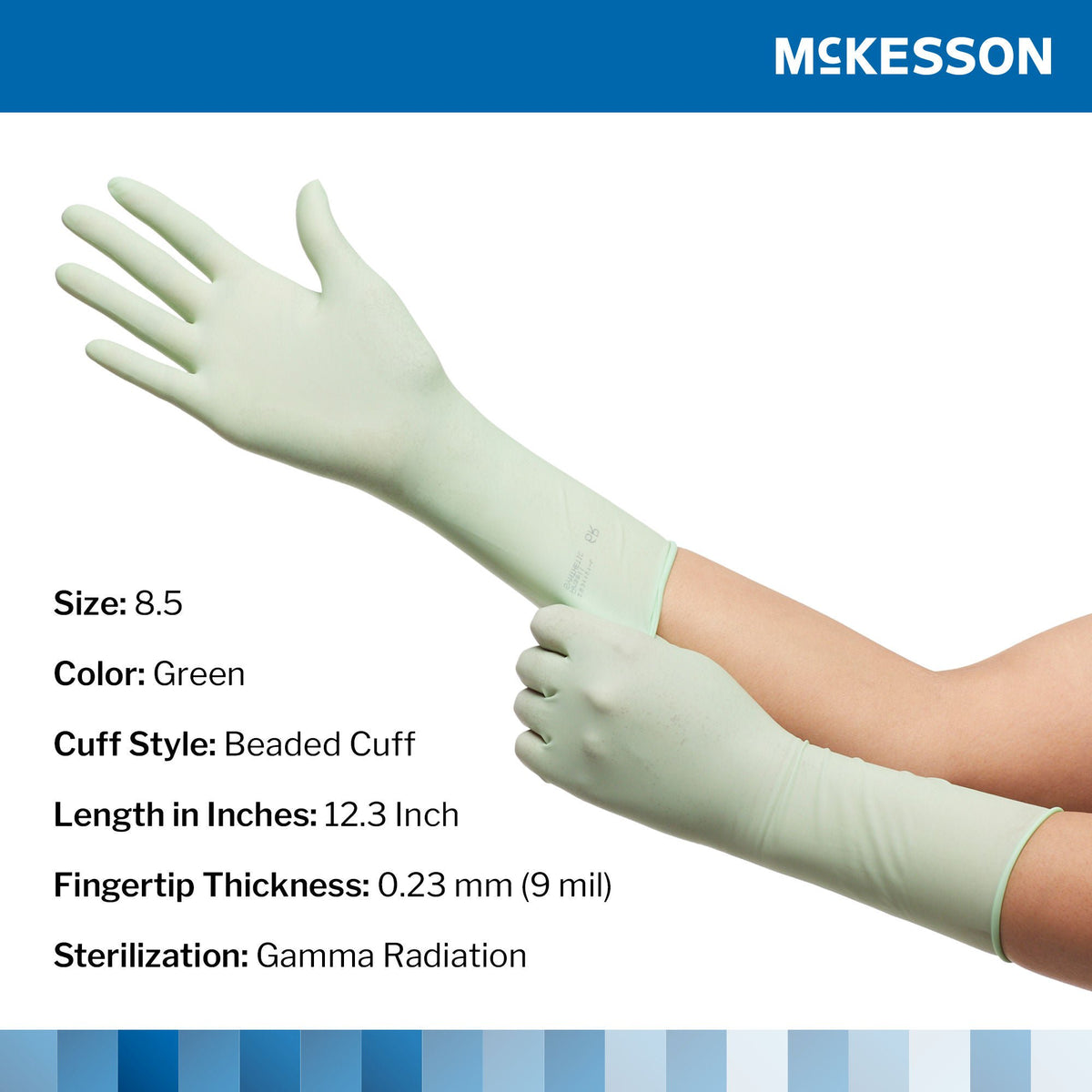McKesson Perry® Performance Plus Polyisoprene Surgical Glove, Size 8.5, Green - Gloves>Surgical Gloves - McKesson Brand