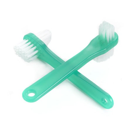 McKesson Denture Brush-Denture Brush McKesson 2-Sided Bristle Green
