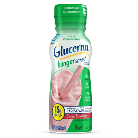 Oral Supplement Glucerna® Hunger Smart Shake Creamy Strawberry Flavor Liquid 10 oz. Bottle
