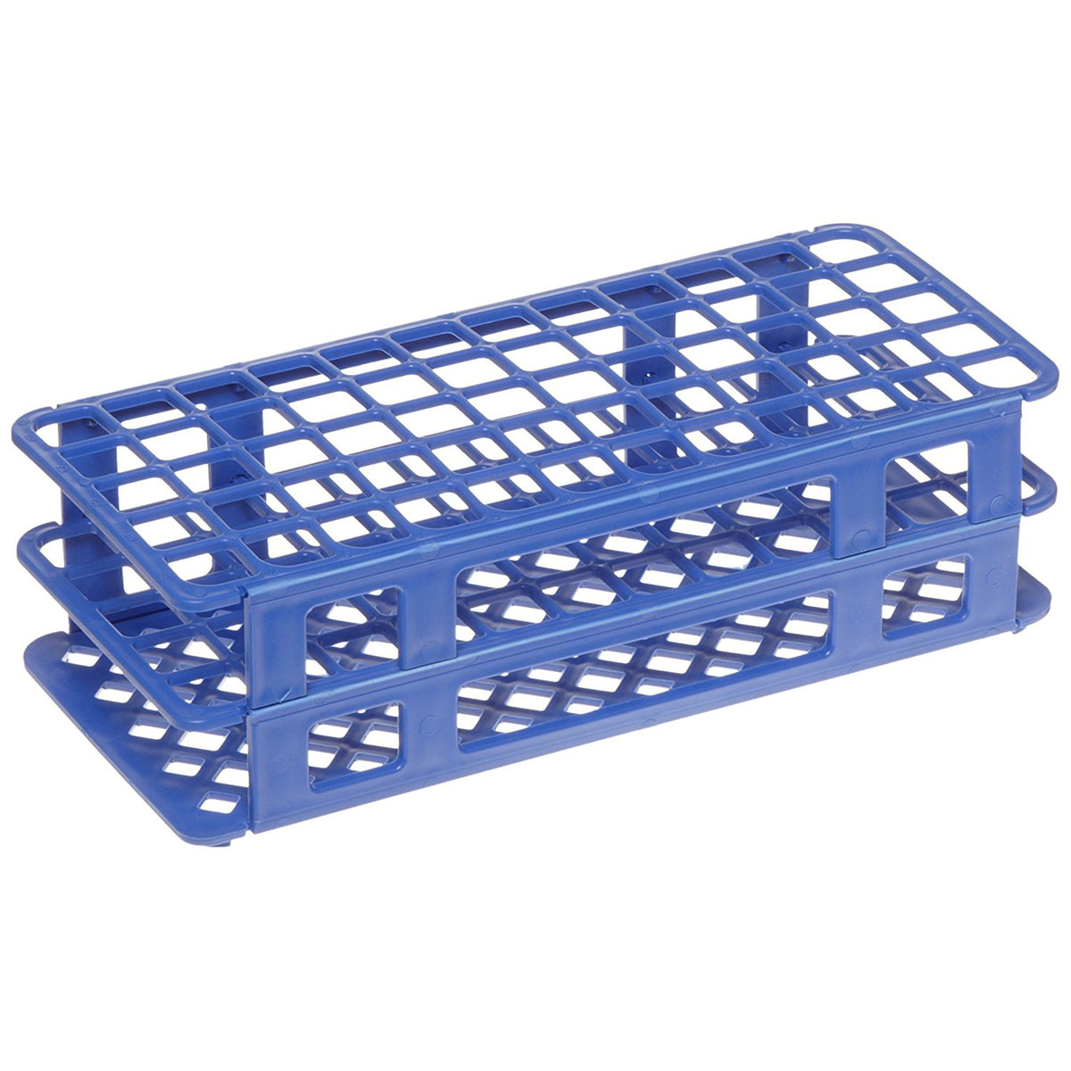 Heathrow Scientific Test Tube Rack, 2-2/5 x 4-1/8 x 9-2/3 Inch-Fold and Snap Test Tube Rack 60 Place 5 to 15 mL Tube Size Blue 2-2/5 X 4-1/8 X 9-2/3 Inch