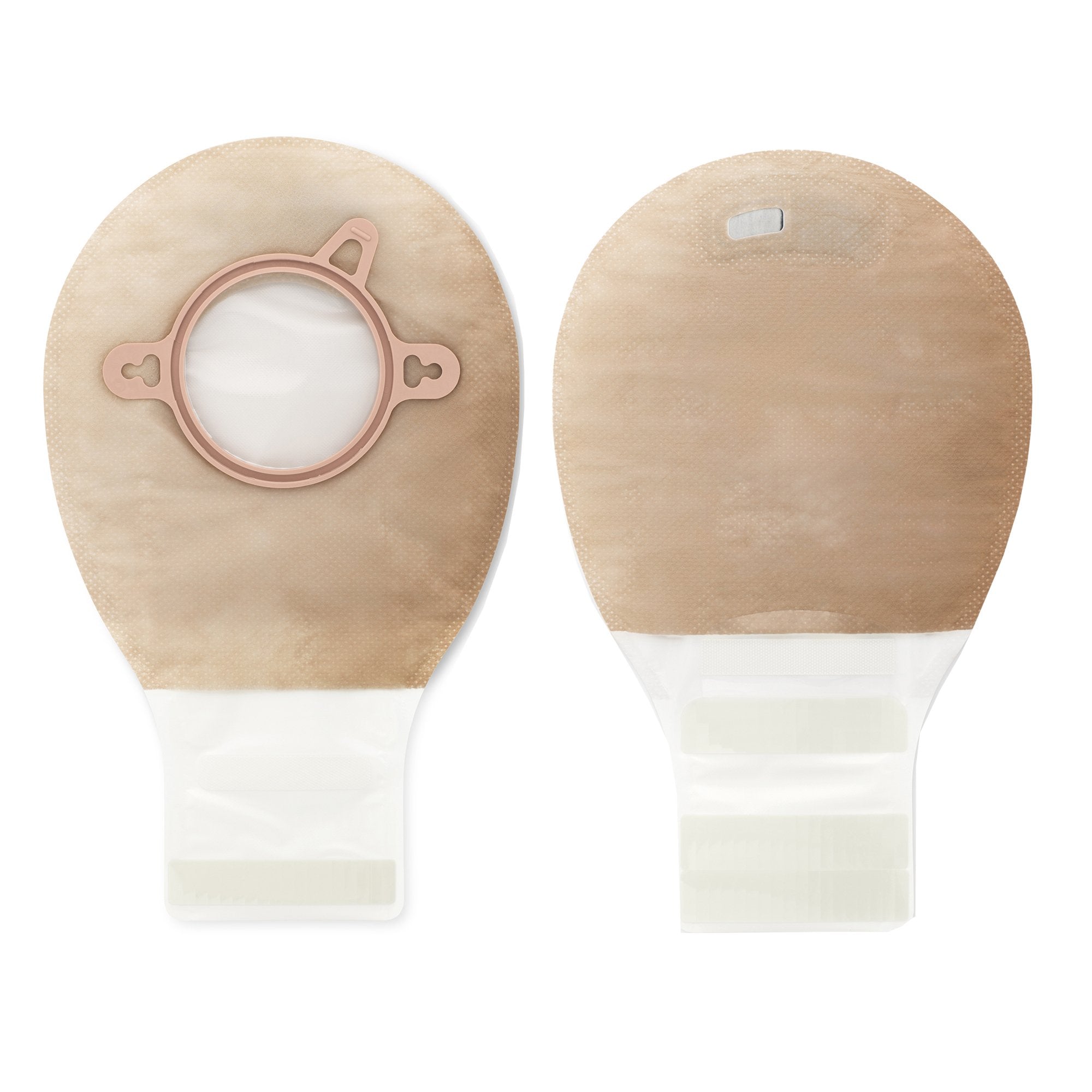 New Image Two-Piece Drainable Beige Filtered Ostomy Pouch, 7 Inch Length, 2 Inch Flange-Ostomy Pouch New Image Two-Piece System 7 Inch Length Drainable