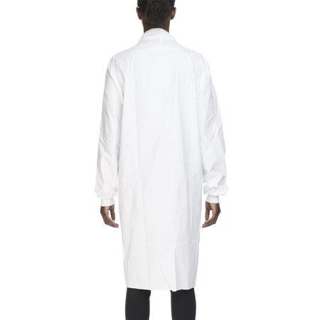 ContecCritiGear Cleanroom Frocks, Large-Cleanroom Lab Coat Contec CritiGear White Large Knee Length Microporous Fabric Disposable