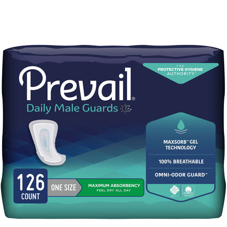 Prevail® Daily Male Guards Maximum Bladder Control Pad, 12.5-Inch Length - Incontinence>Incontinence Liners and Pads - Fir...