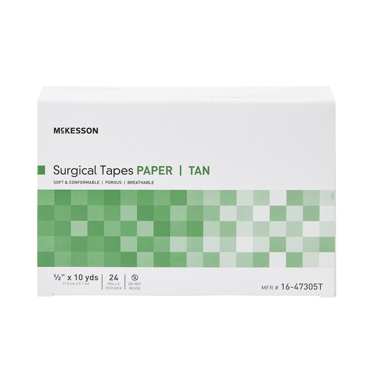 McKesson Paper Medical Tape, 1/2 Inch x 10 Yard, Tan-Medical Tape McKesson Tan 1/2 Inch X 10 Yard Paper NonSterile