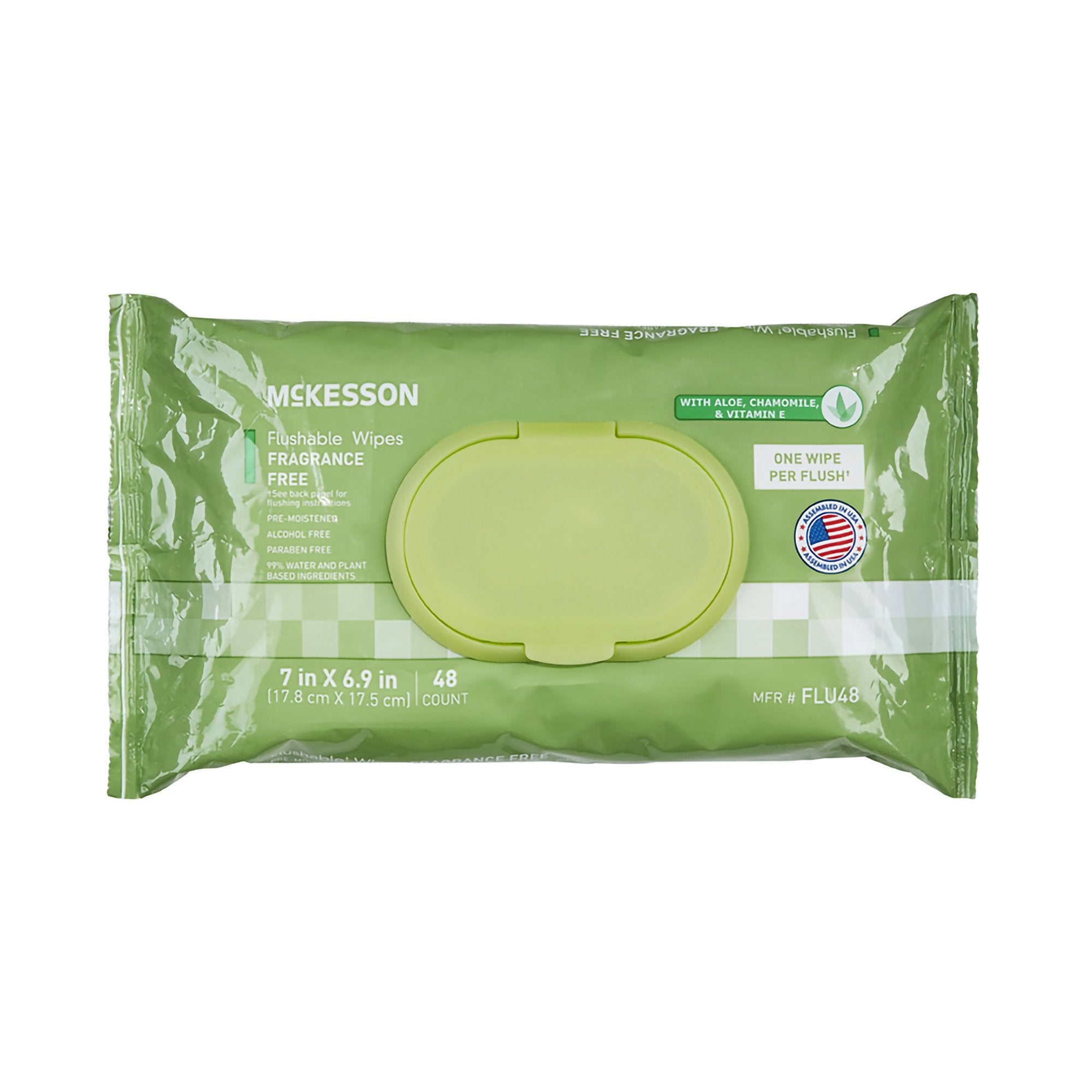 McKesson Flushable* Wet Wipes - Unscented, 48 Wet Wipes per Pack - Personal Hygiene>Skin Care>Personal Wipes - McKesson Brand