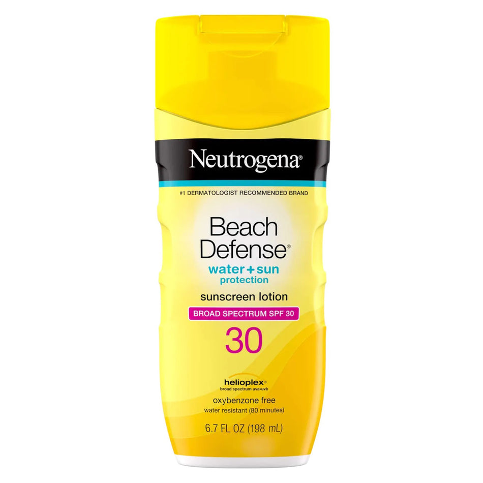 Neutrogena� Beach Defense� Water + Sun Protection Sunscreen Lotion, SPF 30-Sunscreen Neutrogena� Beach Defense�Water + Sun Protection SPF 30 Lotion 6.7 oz. Bottle