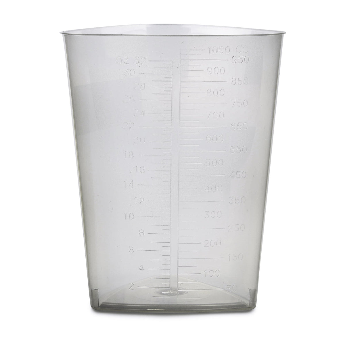 McKesson Triangular Graduated Container, 32 ounce capacity-"Graduated Container McKesson Triangular Polypropylene 1,000 mL (32 oz.)"