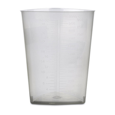 McKesson Triangular Graduated Container, 32 ounce capacity-"Graduated Container McKesson Triangular Polypropylene 1,000 mL (32 oz.)"