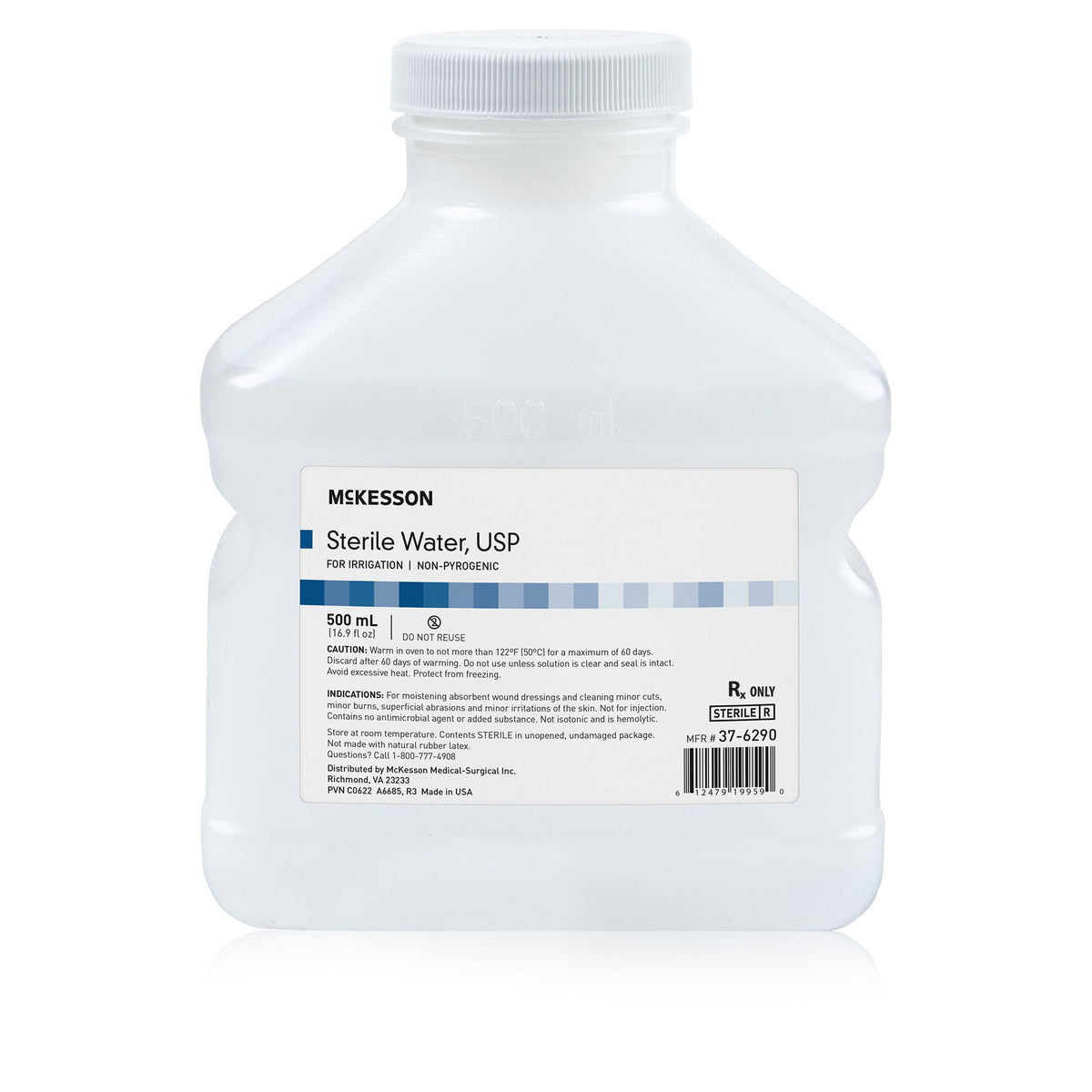 McKesson Irrigation Solution, 500 mL Screw-Top Bottle - Pharmaceuticals>Pharmacy Supplies>Water and Saline Not for Injecti...