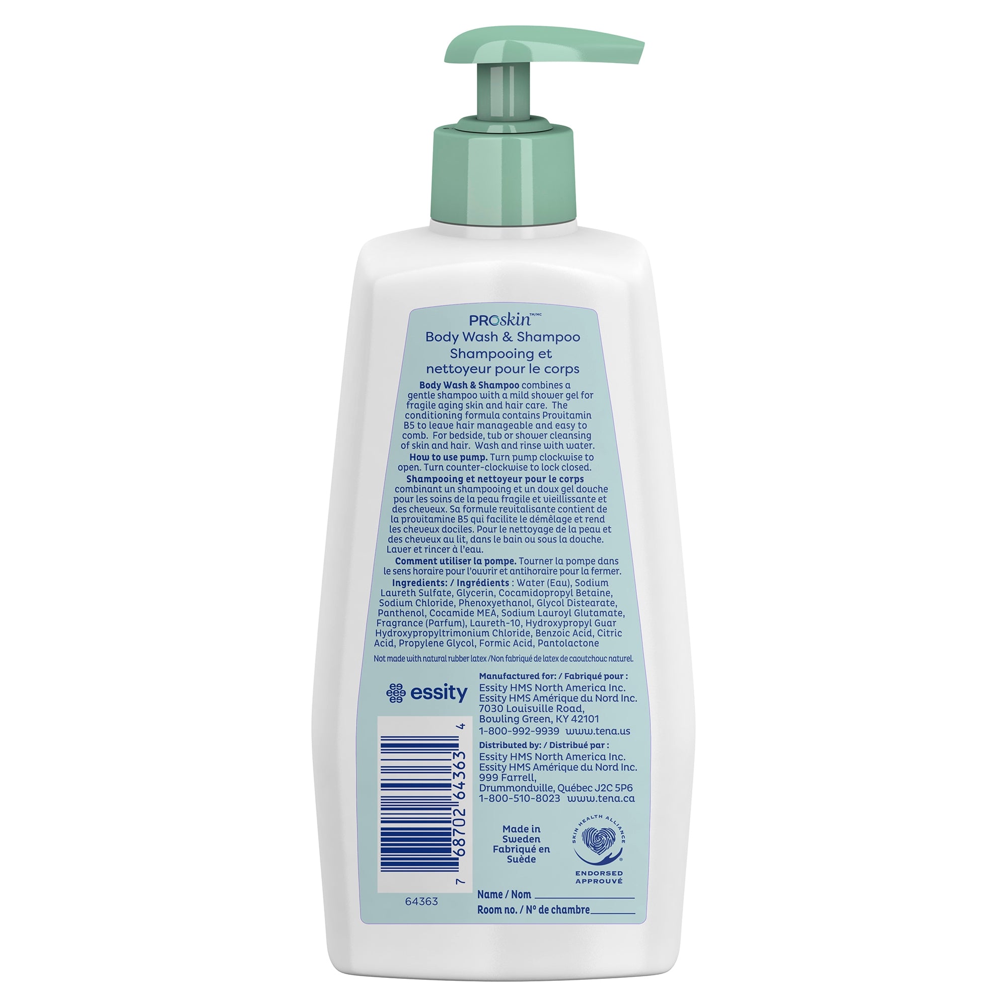Tena® Scented Shampoo and Body Wash, 16.9 oz. Pump Bottle - Personal Hygiene>Hair Care>Shampoos - Essity HMS North America...