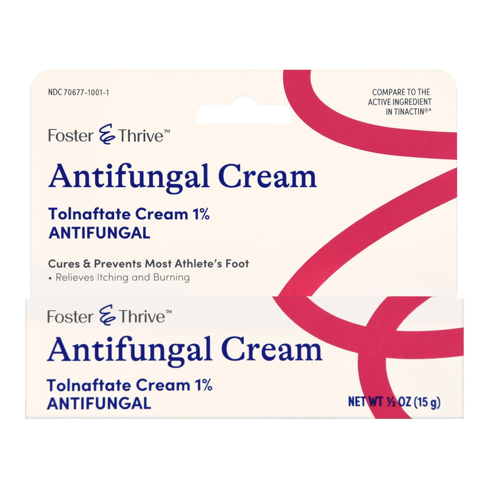 Foster & Thrive Antifungal Cream Tolnaftate 1%, 0.5-ounce tube-Antifungal Foster & Thrive 1% Strength Cream 0.5 oz. Tube