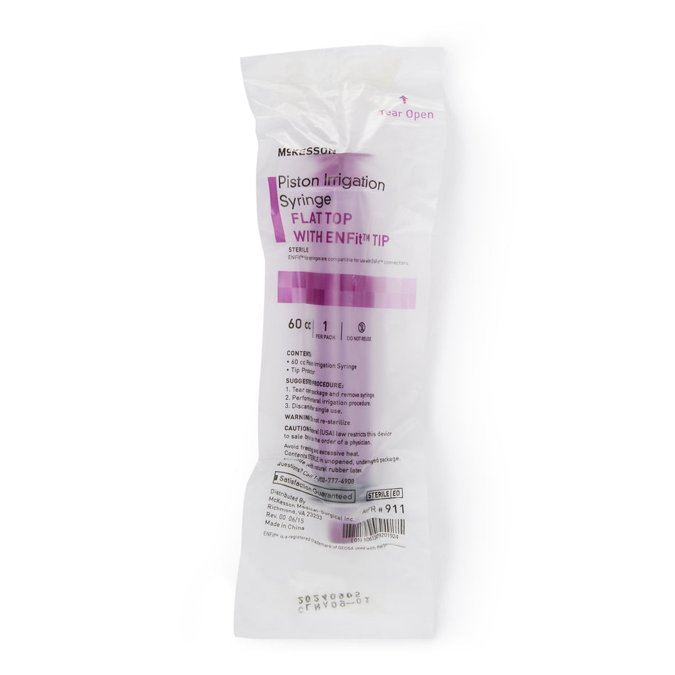 McKesson Enteral Feeding / Irrigation Syringe, 60 mL-Enteral / Oral Syringe McKesson 60 mL Enfit Tip Without Safety