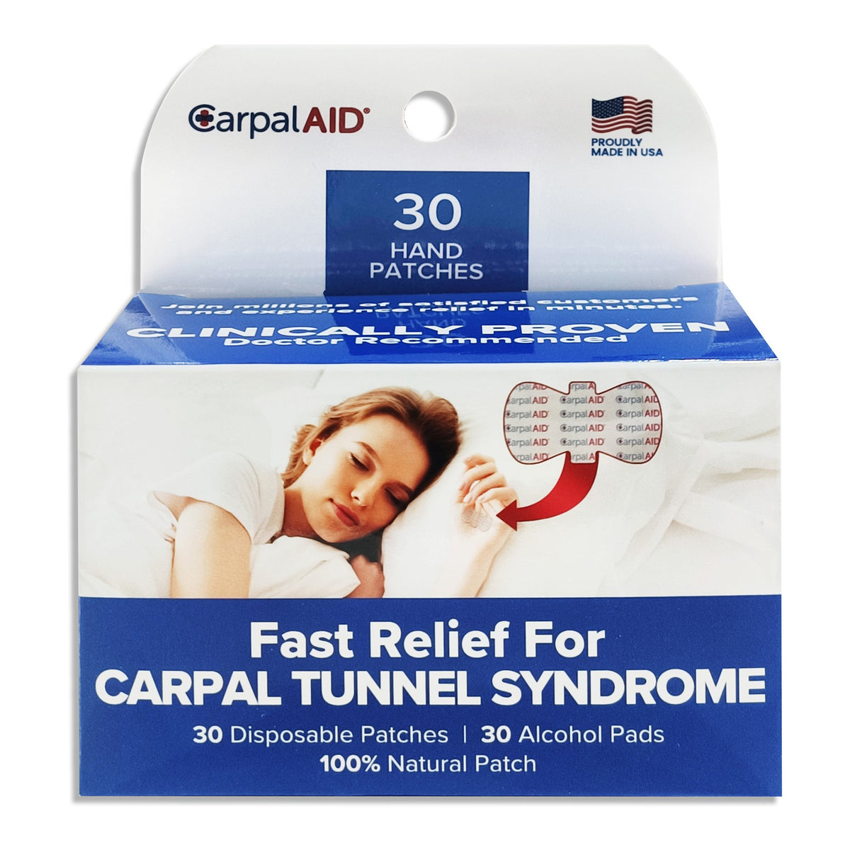 Carpal Aid Patch Hand-Based Carpal Tunnel Support-Hand-Based Carpal Tunnel Support Carpal AID Patch Plastic Left or Right Hand Clear One Size Fits Most