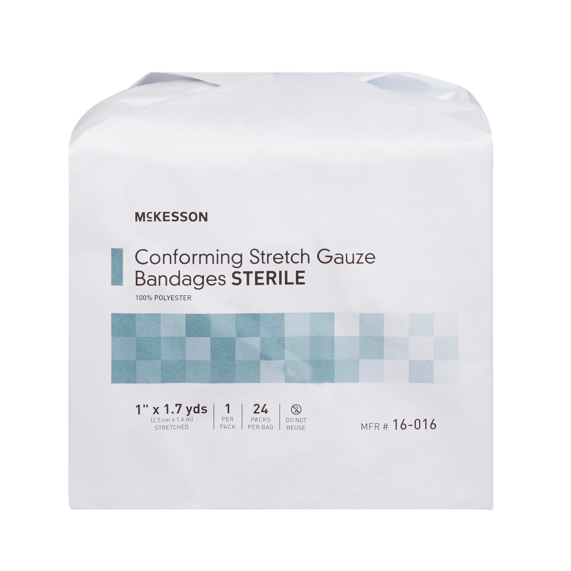 McKesson Sterile Conforming Bandage, 1 Inch x 1-7/10 Yard-Conforming Bandage McKesson 1 Inch X 1-7/10 Yard Sterile 1 per Pack