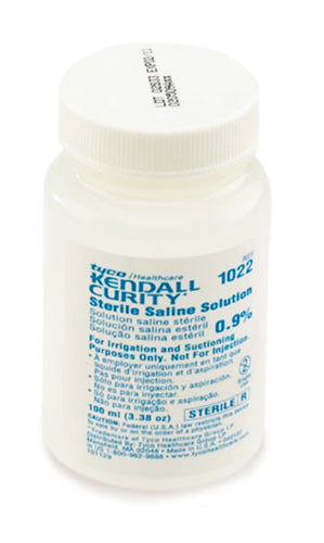 Saline Solution 3.5oz Sterile 48 per Case