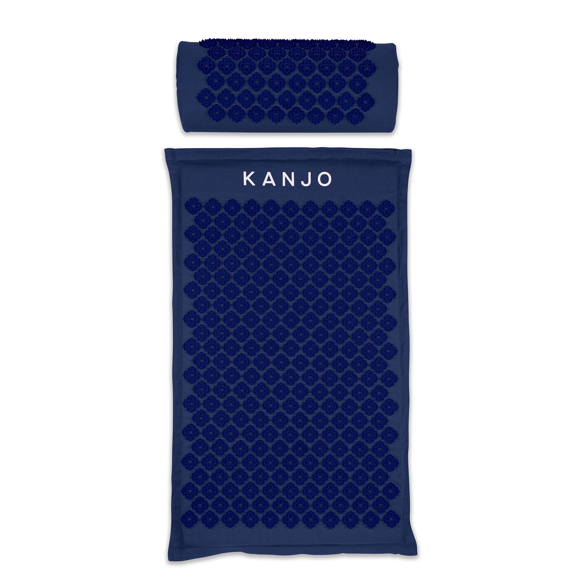 Kanjo Memory Foam Acupressure Mat Set, Dark Blue-Acupressure Mat Set Kanjo Mat: 17 X 28 Inch / Pillow: 6 X 14 Inch