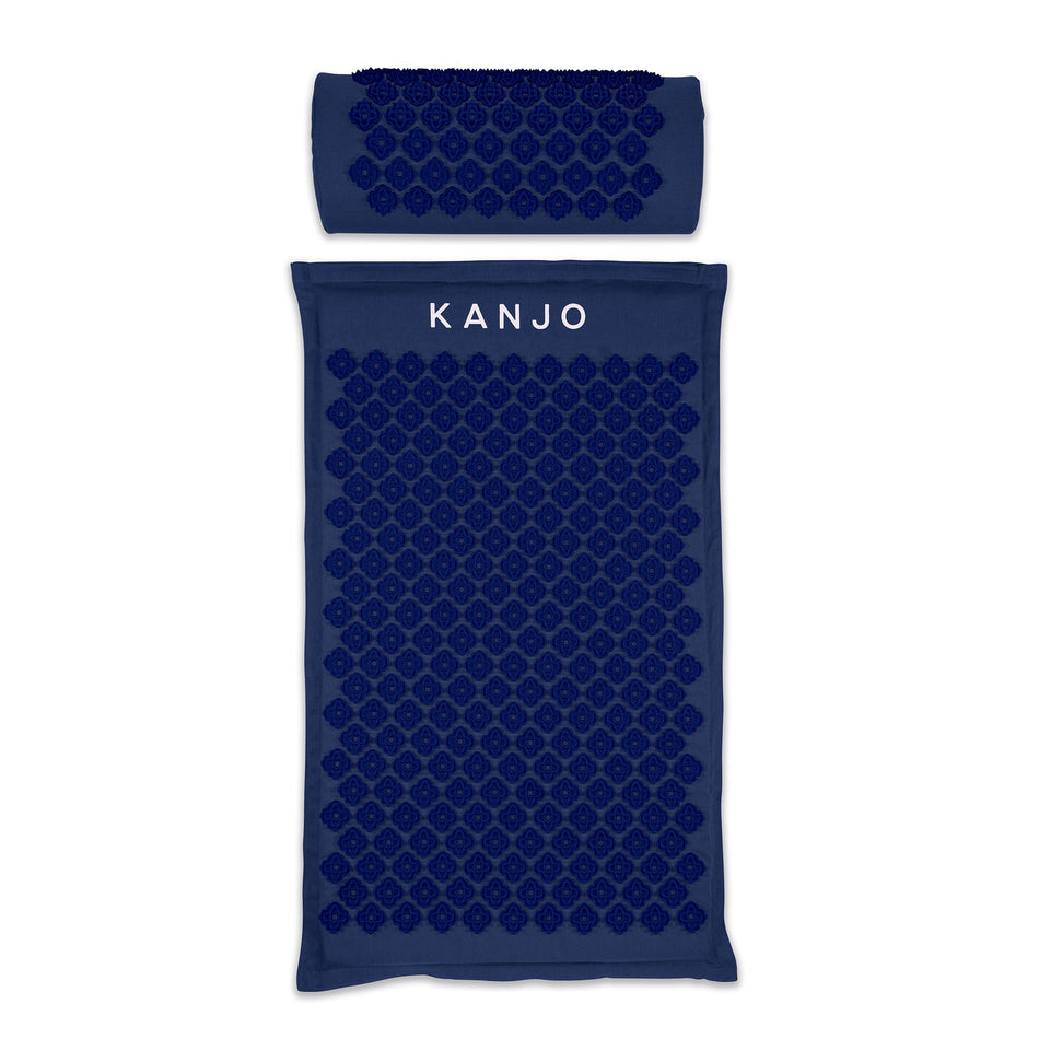 Kanjo Memory Foam Acupressure Mat Set, Dark Blue-Acupressure Mat Set Kanjo Mat: 17 X 28 Inch / Pillow: 6 X 14 Inch