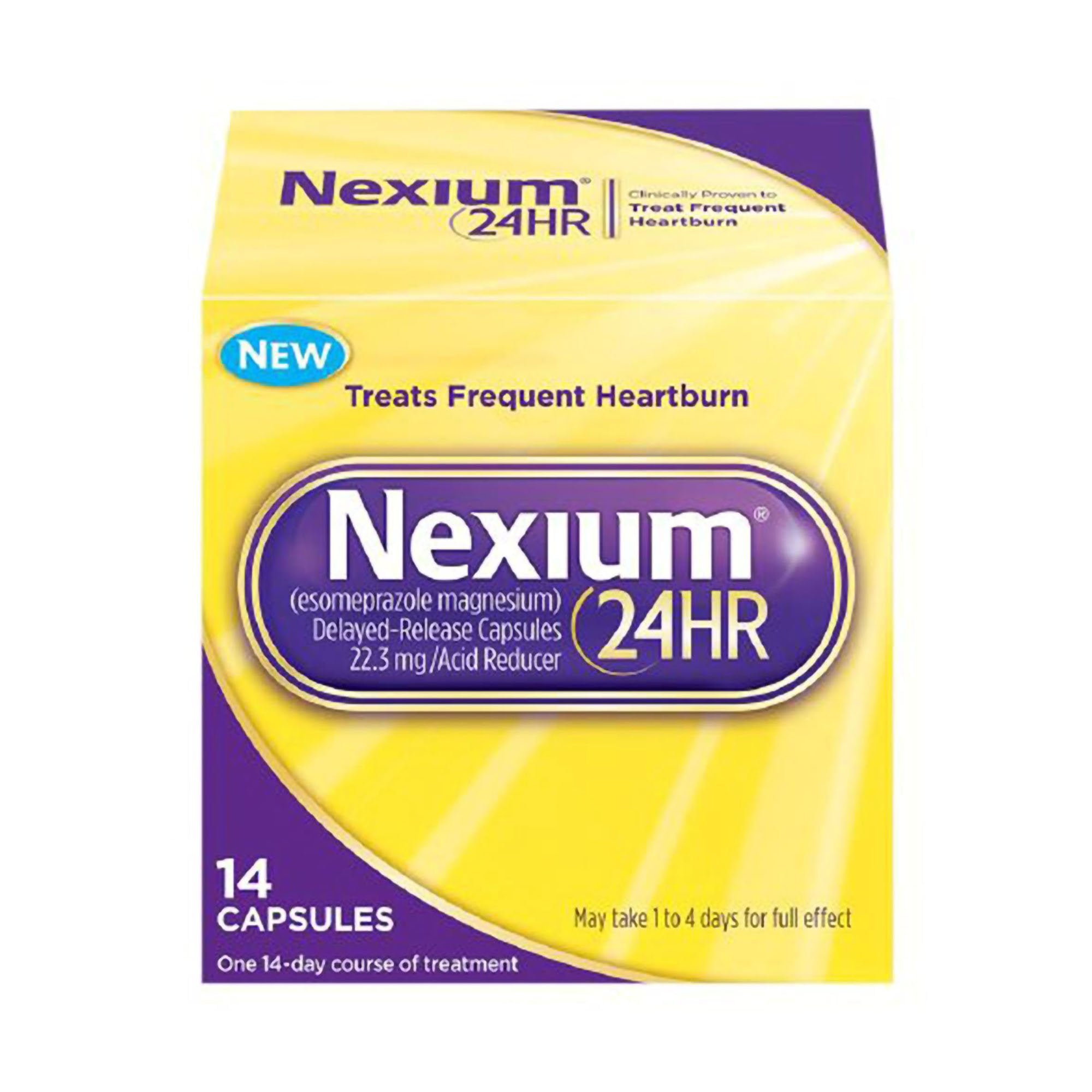 Nexium 24 HR Esomeprazole Antacid-Antacid Nexium 24 HR 20 mg Strength Capsule 14 per Box