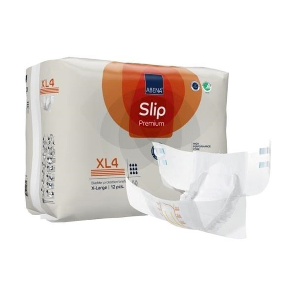 Abena Slip Premium XL4 Incontinence Brief, X-Large-Unisex Adult Incontinence Brief Abena Slip Premium XL4 X-Large Disposable Heavy Absorbency
