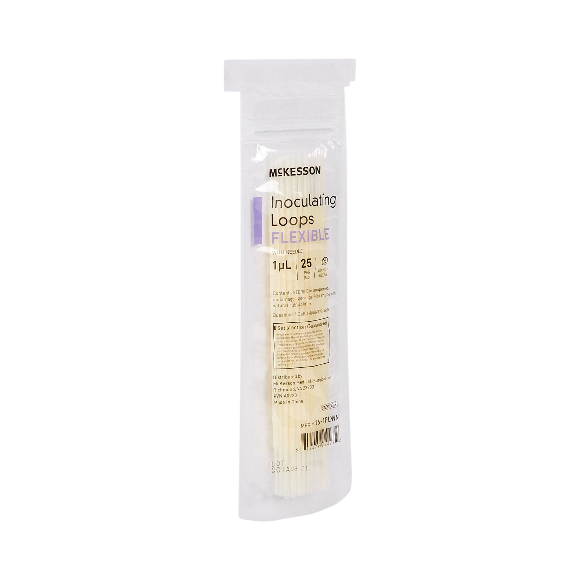 McKesson Inoculating Loop with Needle, 1 L, 20-Centimeter Length-Inoculating Loop with Needle McKesson 1 L ABS Integrated Handle Sterile