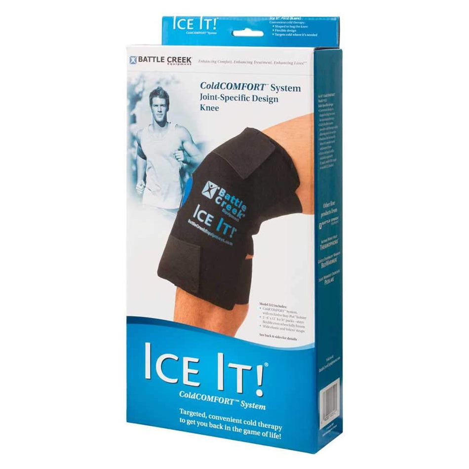 Ice It!� MaxComfort� System Cold Pack with Wrap, 12 x 13 Inch-Cold Pack with Wrap Ice It!� MaxCOMFORT� System Knee 12 X 13 Inch Fabric / Foam / Vinyl / Gel Reusable