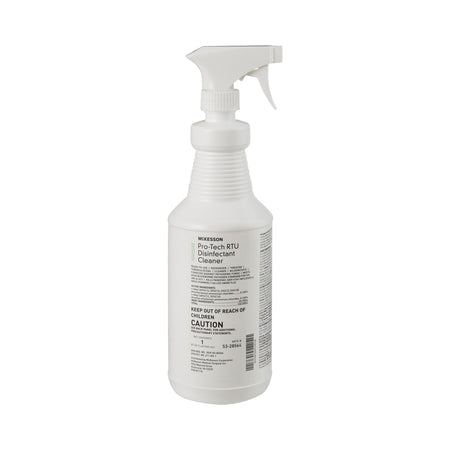 McKesson Pro-Tech Surface Disinfectant Cleaner Alcohol-Based Liquid, Non-Sterile, Floral Scent, 32 oz Bottle-McKesson Pro-Tech Surface Disinfectant Cleaner Quaternary Based J-Fill Dispensing Systems Liquid 32 oz. Bottle Floral Scent NonSterile
