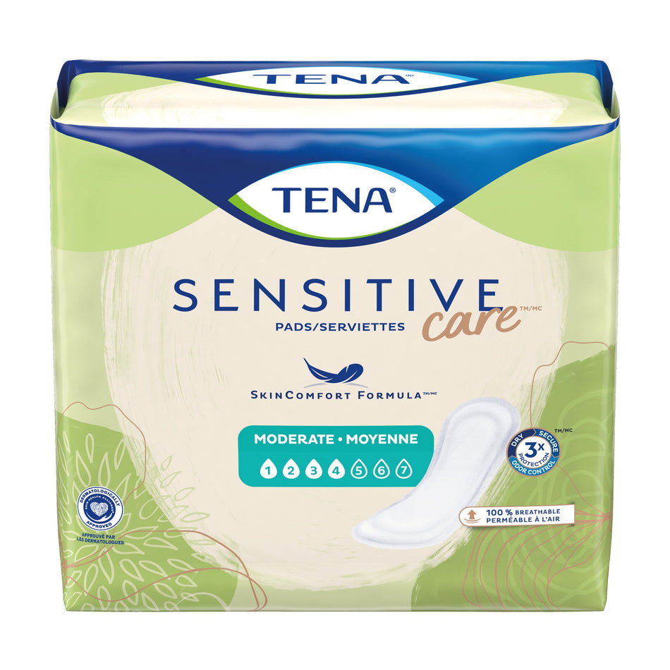 Tena Intimates Moderate Bladder Control Pad, 11-Inch Length-Bladder Control Pad TENA Sensitive Care Moderate 11 Inch Length Moderate Absorbency Dry-Fast Core One Size Fits Most
