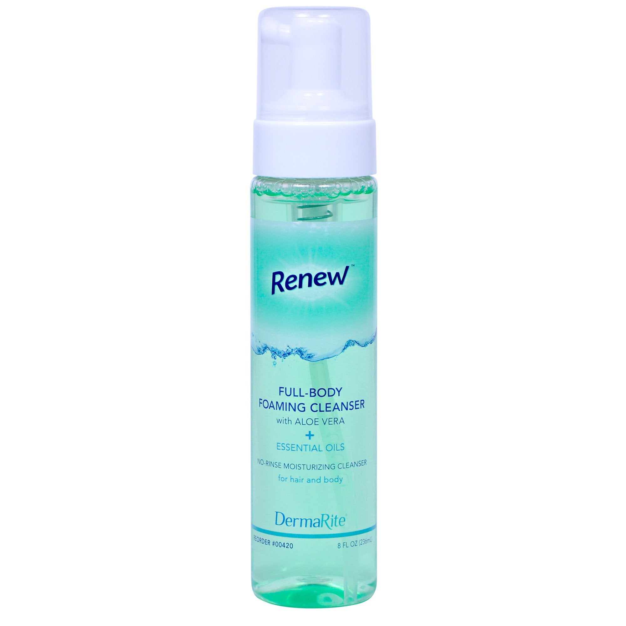 Renew Foaming Rinse-Free Body Cleanser-Rinse-Free Body Wash Renew Foaming 8 oz. Pump Bottle Citrus Scent