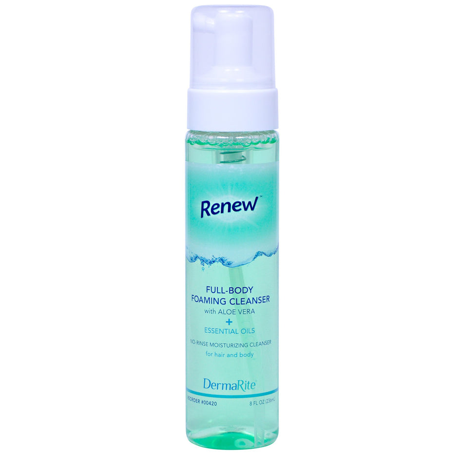 Renew Foaming Rinse-Free Body Cleanser-Rinse-Free Body Wash Renew Foaming 8 oz. Pump Bottle Citrus Scent