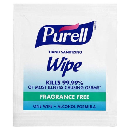Purell Hand Sanitizing Wipe, Ethyl Alcohol, Individual Packet-"Hand Sanitizing Wipe Purell 1,000 Count Ethyl Alcohol Wipe Individual Packet"