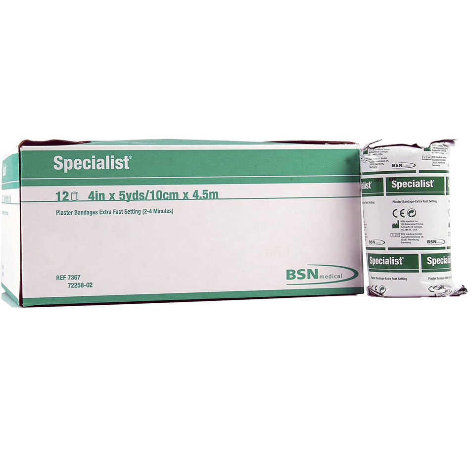 Specialist Plaster Bandage, 4 Inch x 5 Yard-Plaster Bandage Specialist 4 Inch X 15 Foot Plaster of Paris White