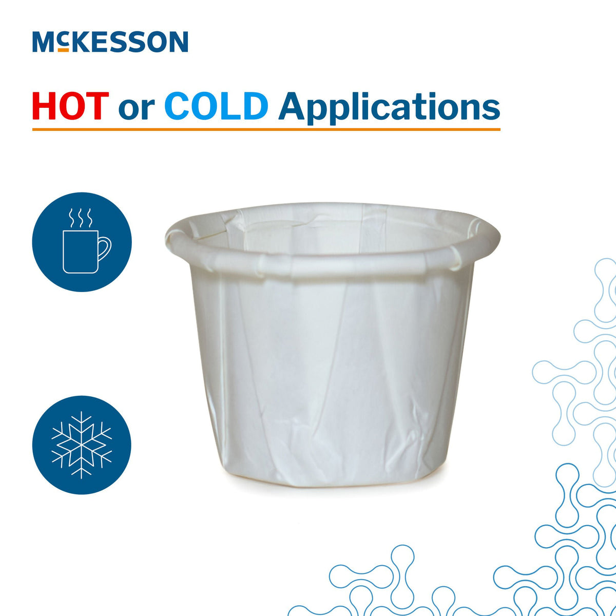 McKesson White Paper Soufflé Cup, 0.5-ounce Capacity - Utensils>Drinking Utensils - McKesson Brand