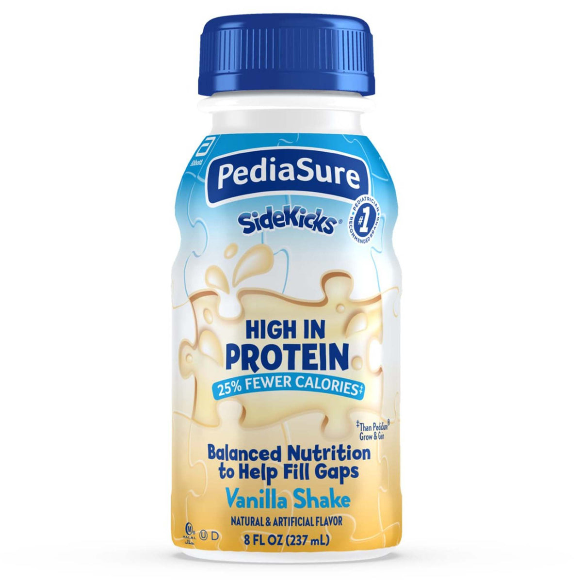 PediaSure SideKicks® Vanilla Shake, 8-ounce bottle - Nutritionals and Feeding Supplies>Nutritionals>Infant & Pediatric For...