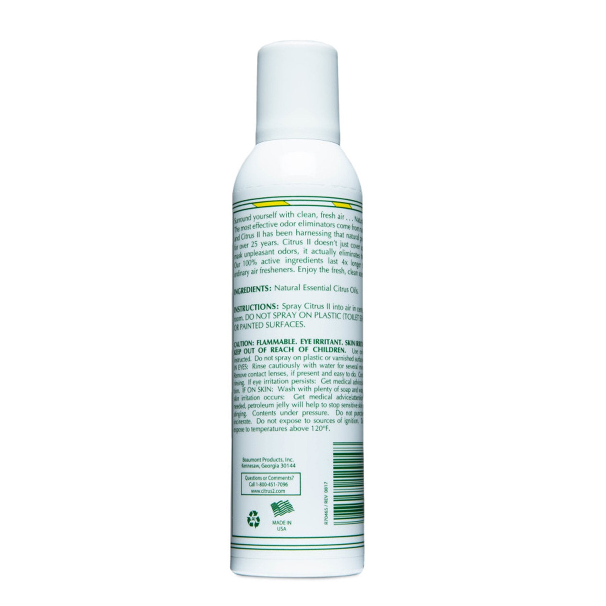 Citrus II® Spray Air Freshener, Original Scent, 7 oz. - Housekeeping>Air Fresheners and Deodorizers - Beaumont Products