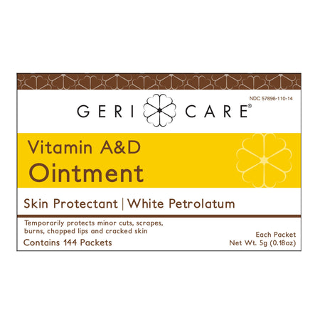 Geri-Care® Vitamin A & D Ointment Skin Protectant with Petrolatum, 5-gram Packet - Personal Hygiene>Skin Care>Moisturizers...