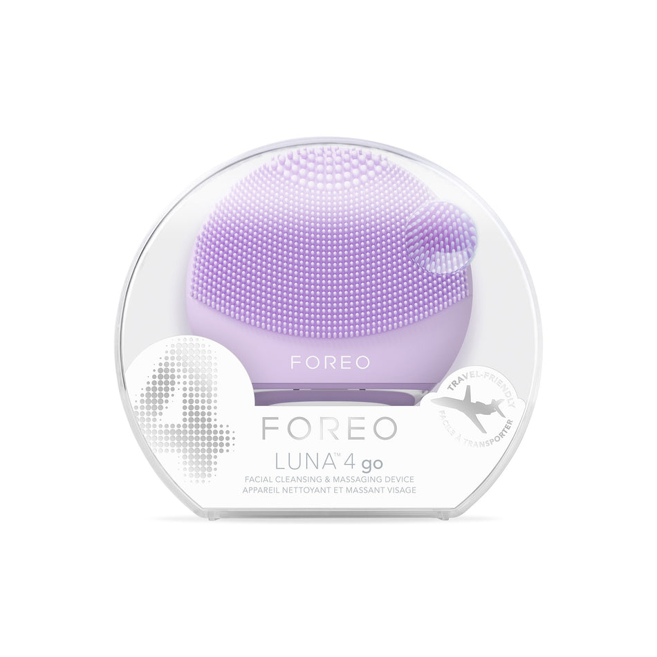 LUNA� 4 go Portable Facial Cleansing Device, Lavender-Travel Facial Cleansing Brush and Massage Device LUNA� 4 go