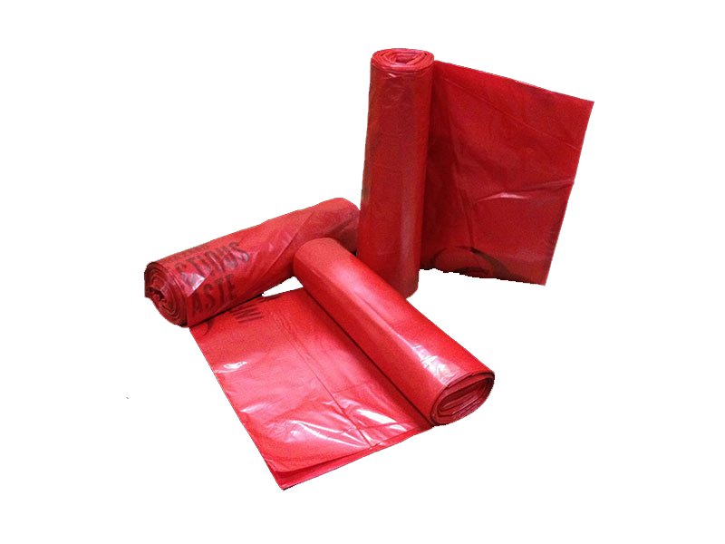 Colonial Bag Corporation Low Density Infectious Waste Bag-Infectious Waste Bag Colonial Bag 30 gal. Red Bag LLDPE 30 X 36 Inch